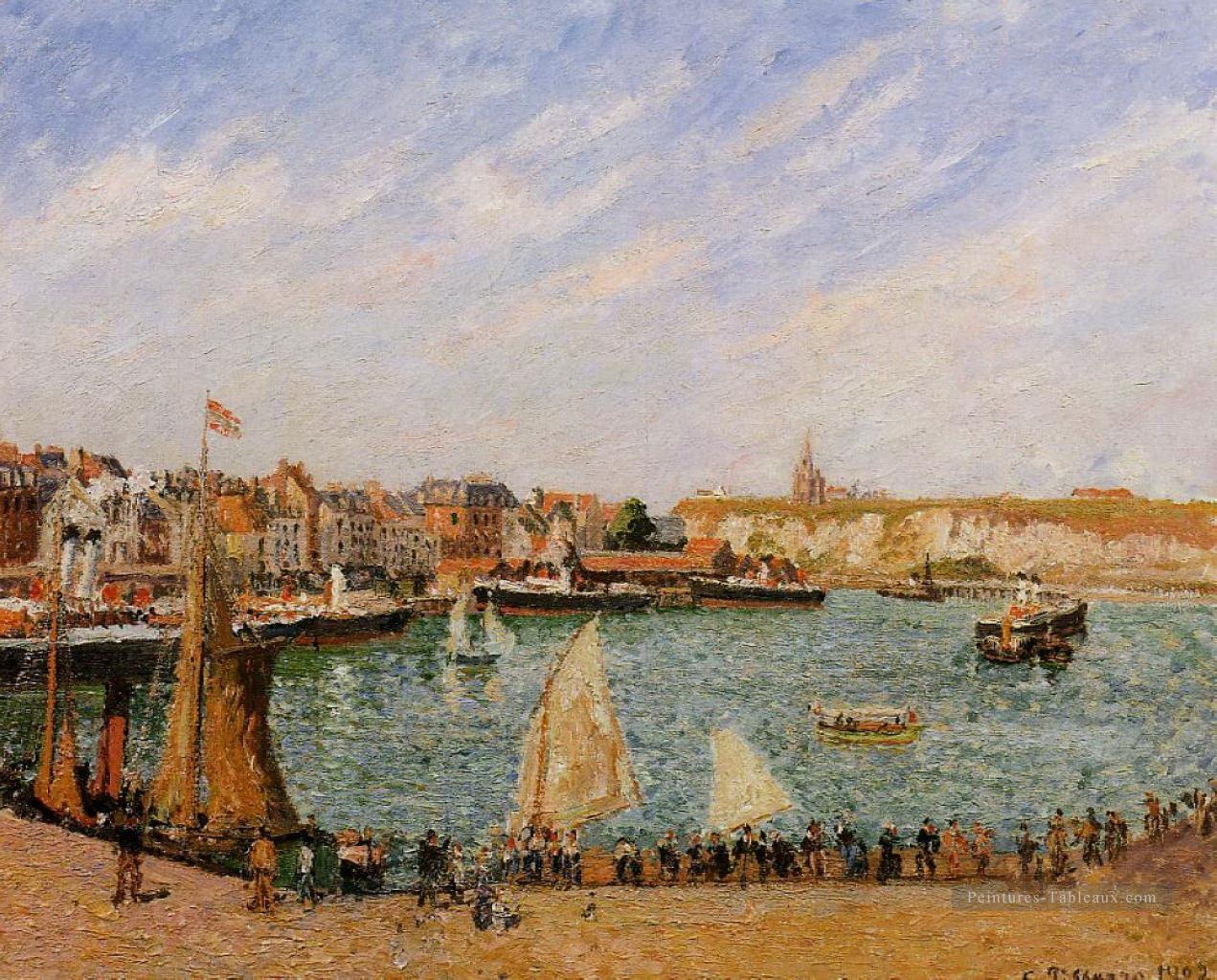après midi soleil le port intérieur dieppe 1902 Camille Pissarro Peintures à l'huile